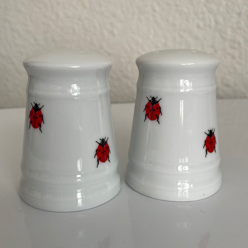 Kafer Munich Ceramic Ladybug Salt And Pepper Shakers